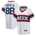 MATTH C.White Sox #88 Luis Robert Jr Player White T-shirt Home Game Stitched Jerseys