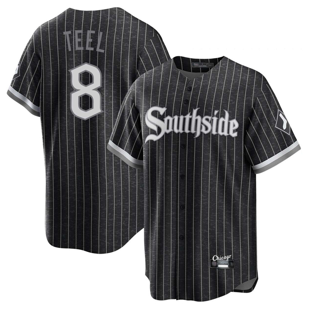 MATTH C.White Sox #8 Kyle Teel Player Black City Connect Home Game Stitched Jerseys