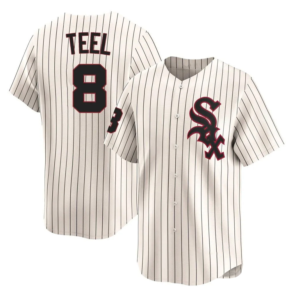 MATTH C.White Sox #8 Kyle Teel Player Cream Cooperstown Collection Limited Home Stitched Jerseys