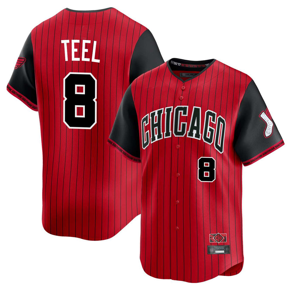 MATTH C.White Sox #8 Kyle Teel Player Red City Connect Limited Home Stitched Jerseys
