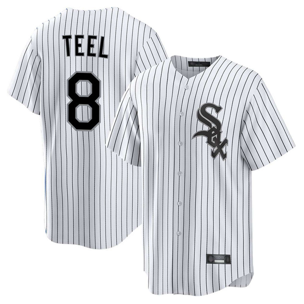 MATTH C.White Sox #8 Kyle Teel Player White Stripe Home Game Stitched Jerseys