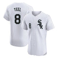 MATTH C.White Sox #8 Kyle Teel Player White Stripe Limited Elite Home Stitched Jerseys