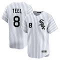 MATTH C.White Sox #8 Kyle Teel Player White Stripe Limited Home Stitched Jerseys