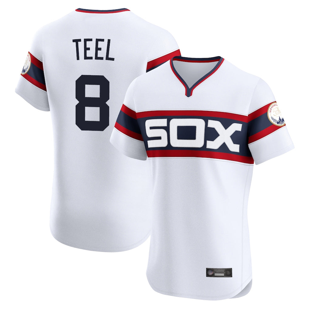 MATTH C.White Sox #8 Kyle Teel Player White T-shirt Limited Elite Home Stitched Jerseys