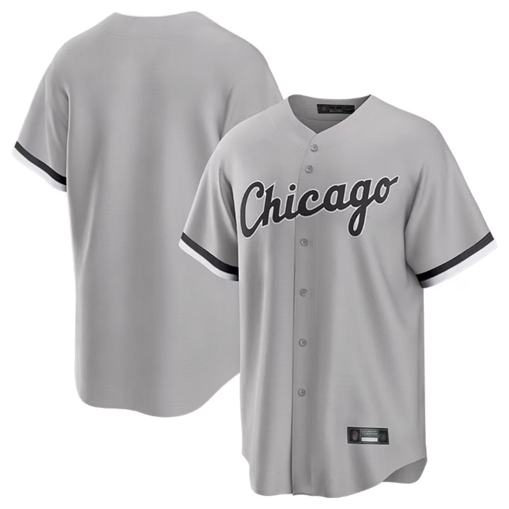 MATTH C.White Sox ## White Sox Blank Player Gray Home Game Stitched Jerseys