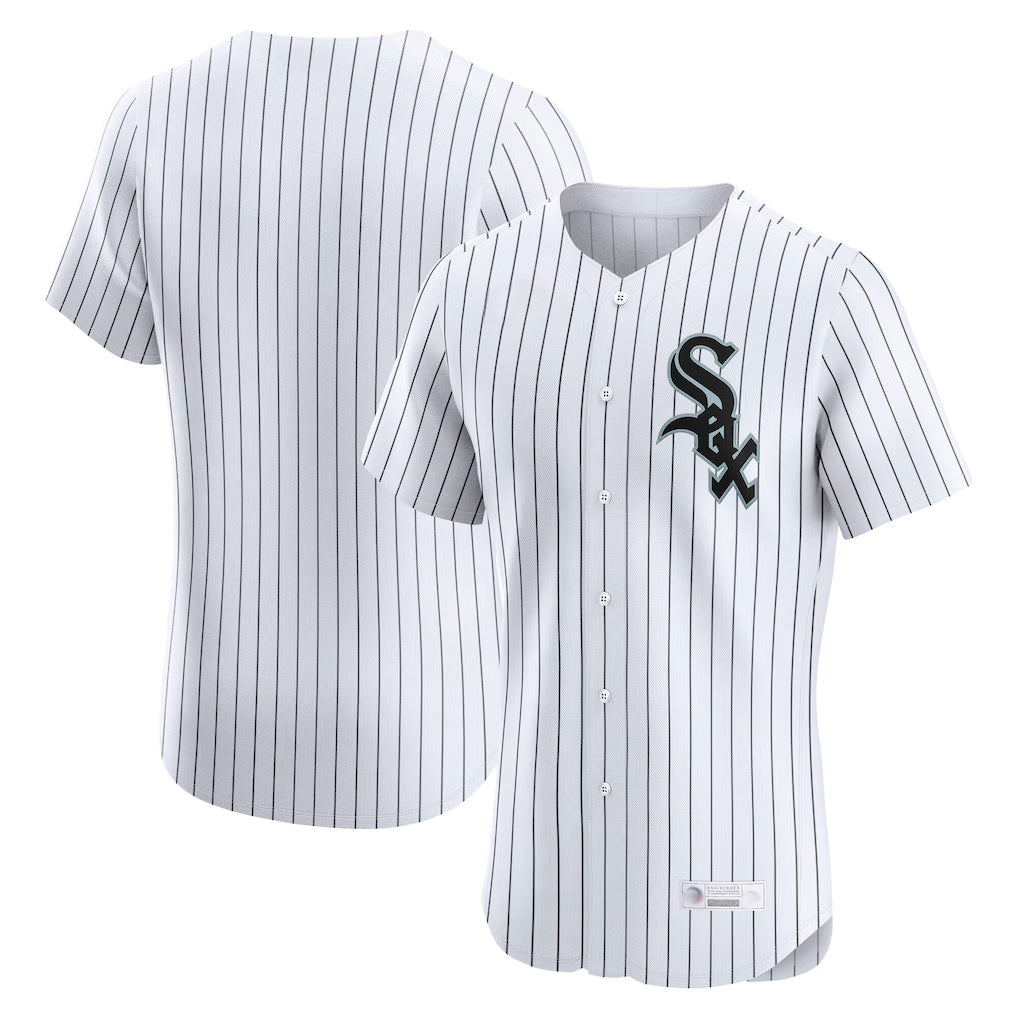 MATTH C.White Sox ## White Sox Blank Player White Limited Elite Home Stitched Jerseys