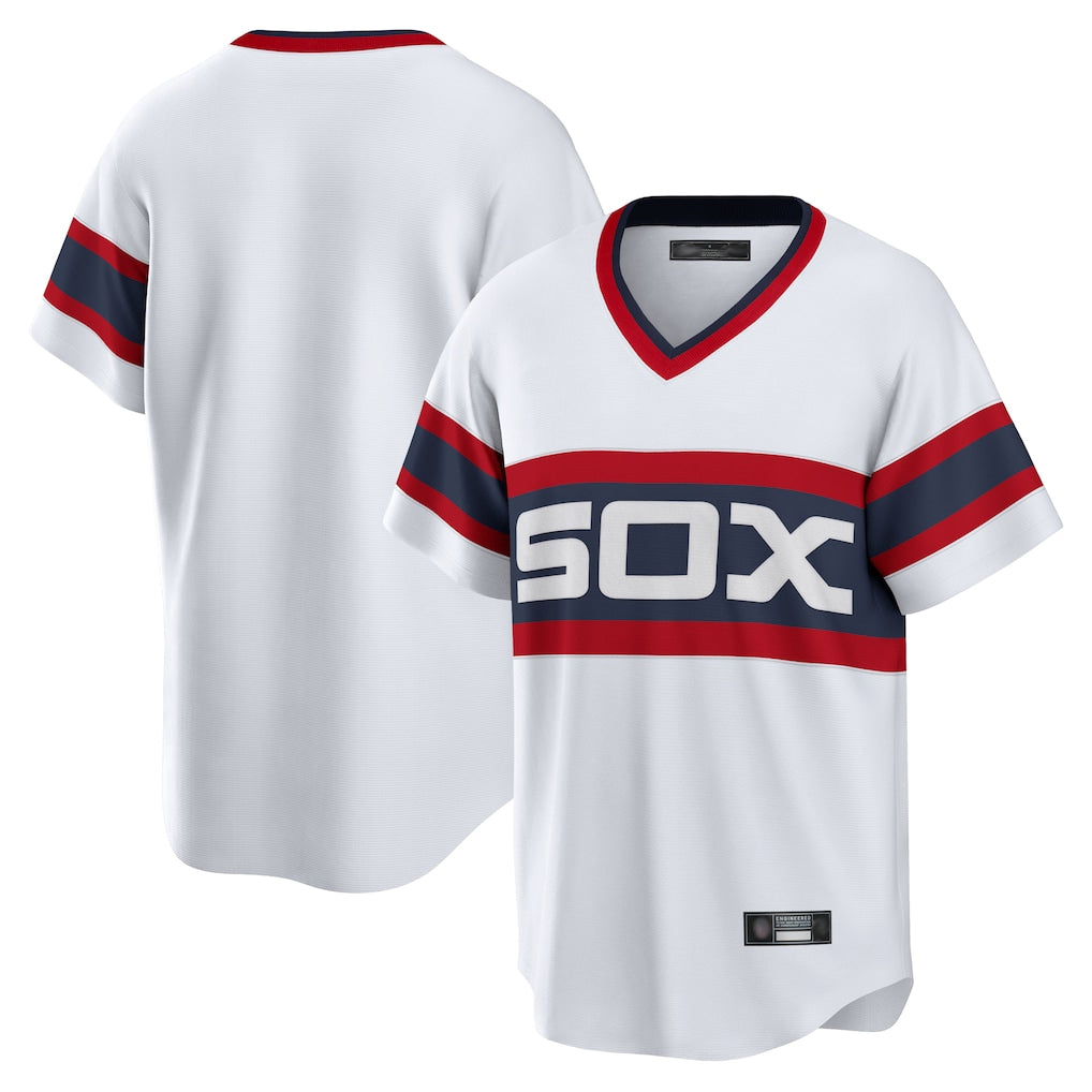 MATTH C.White Sox ## White Sox Blank Player White T-shirt Home Game Stitched Jerseys