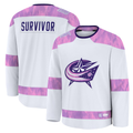 MATTH CB.Jackets White Hockey Fights Cancer Survivor Practice Jersey
