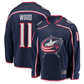 MATTH CB.Jackets #11 Miles Wood Navy Home Breakaway Jersey