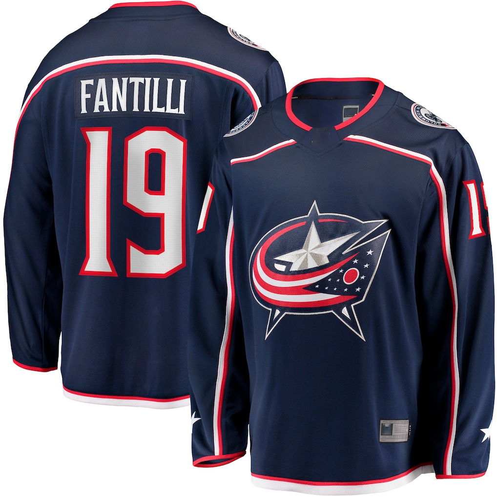 MATTH CB.Jackets #19 Adam Fantilli Navy Home Premier Breakaway Player Jersey