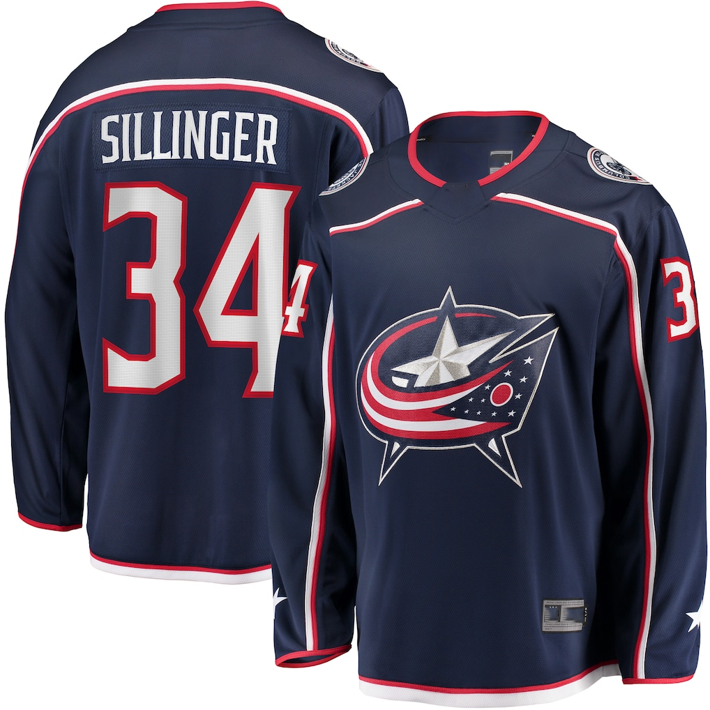 MATTH CB.Jackets #38 Boone Jenner Navy Home Captain Patch Breakaway Player Jersey