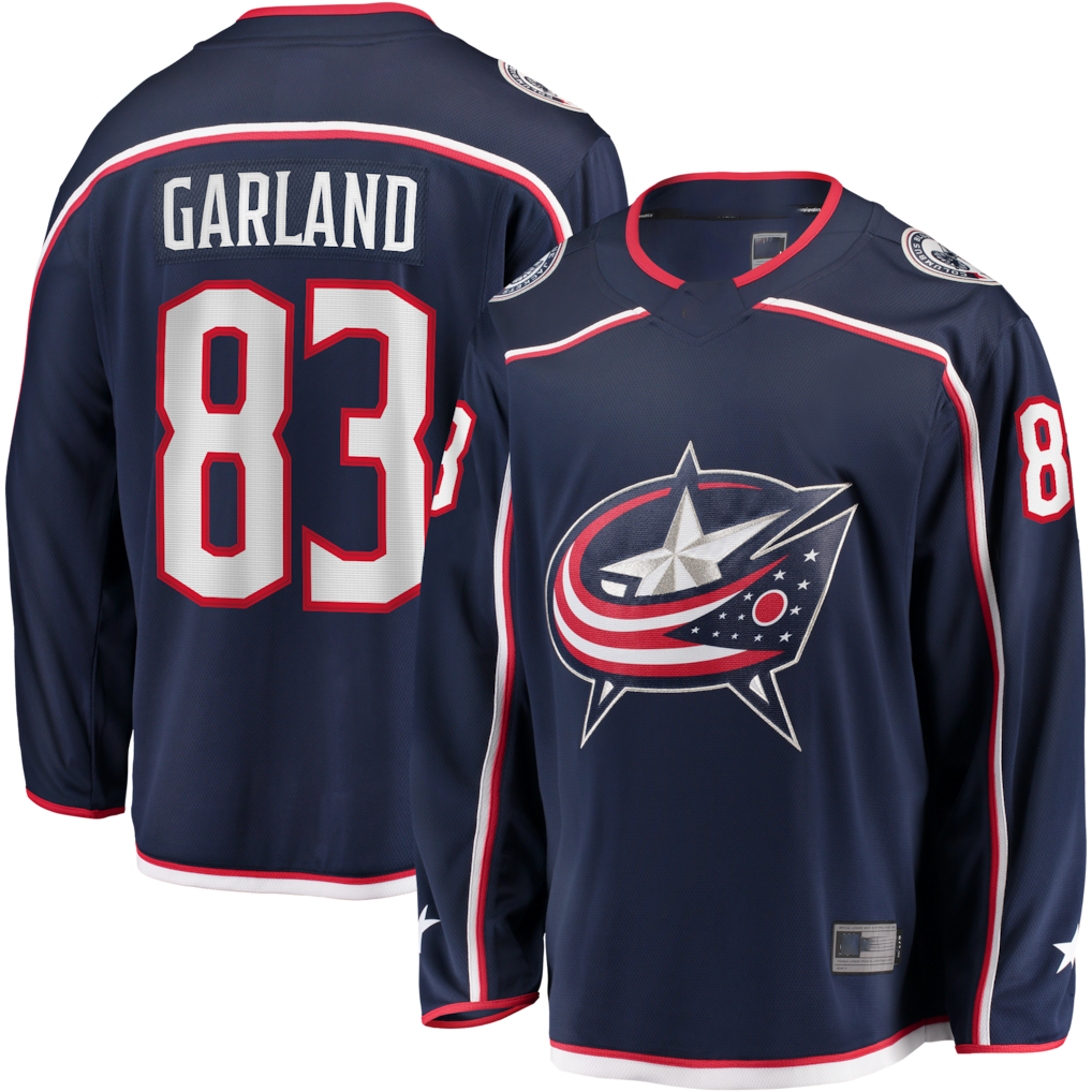 MATTH CB.Jackets #83 Conor Garland Navy Home Breakaway Jersey