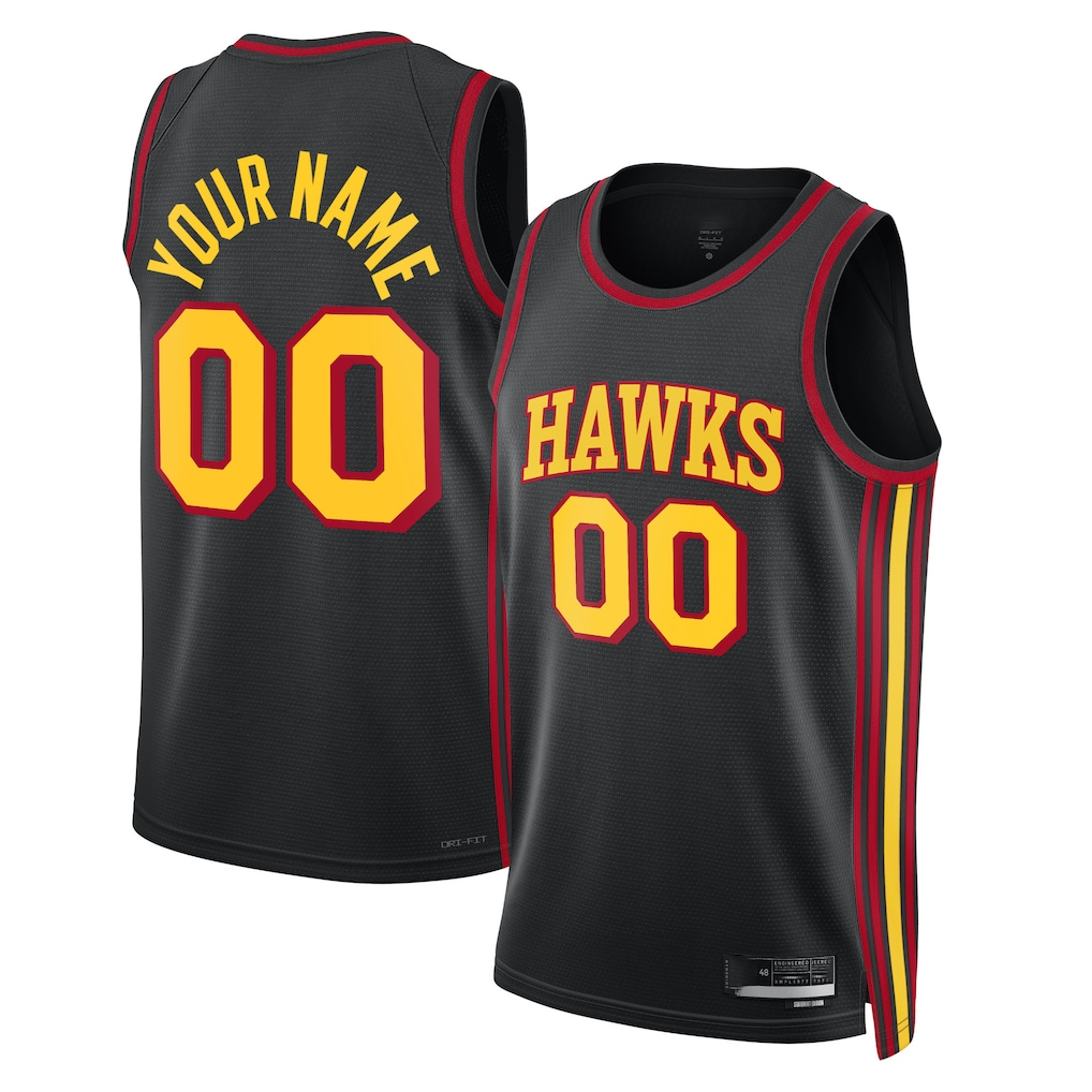 MATTH Custom A.Hawks Black 2022-23 Swingman Jerseys - Statement Edition