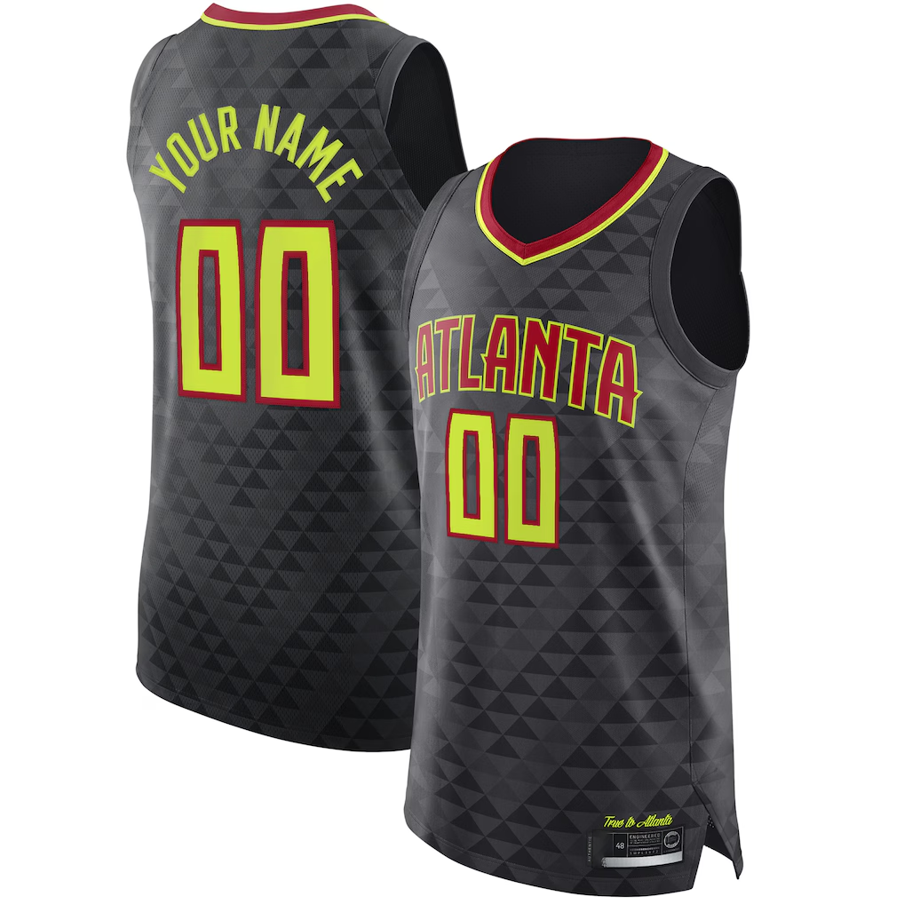 MATTH Custom A.Hawks Black Authentic Jerseys - Icon Edition