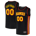 MATTH Custom A.Hawks Black Fast Break Replica Jerseys - Statement Edition