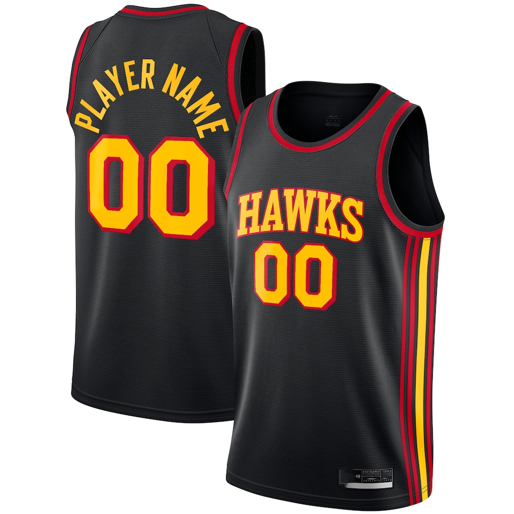 MATTH Custom A.Hawks  Black Swingman Jerseys - Statement Edition