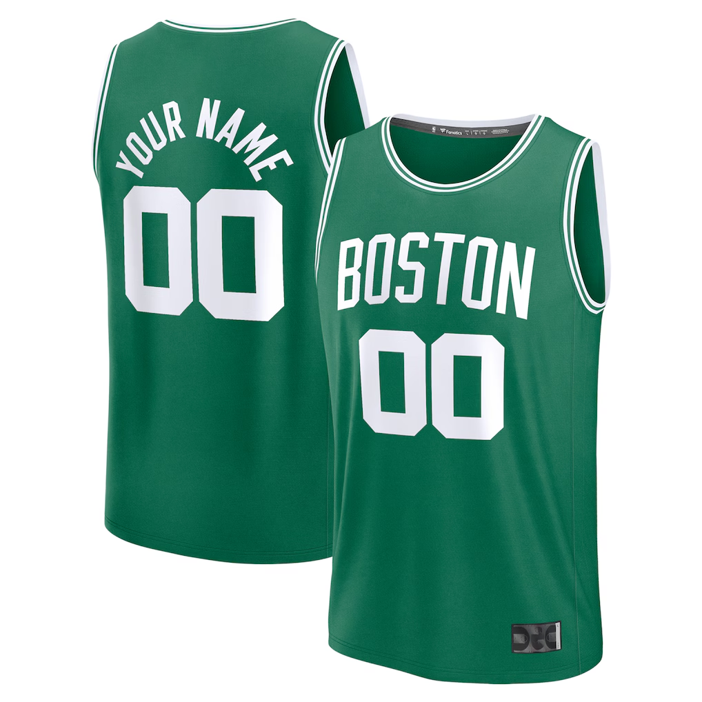 MATTH Custom B.Celtics Fanatics Kelly Green Fast Break Stitched Jerseys - Icon Edition