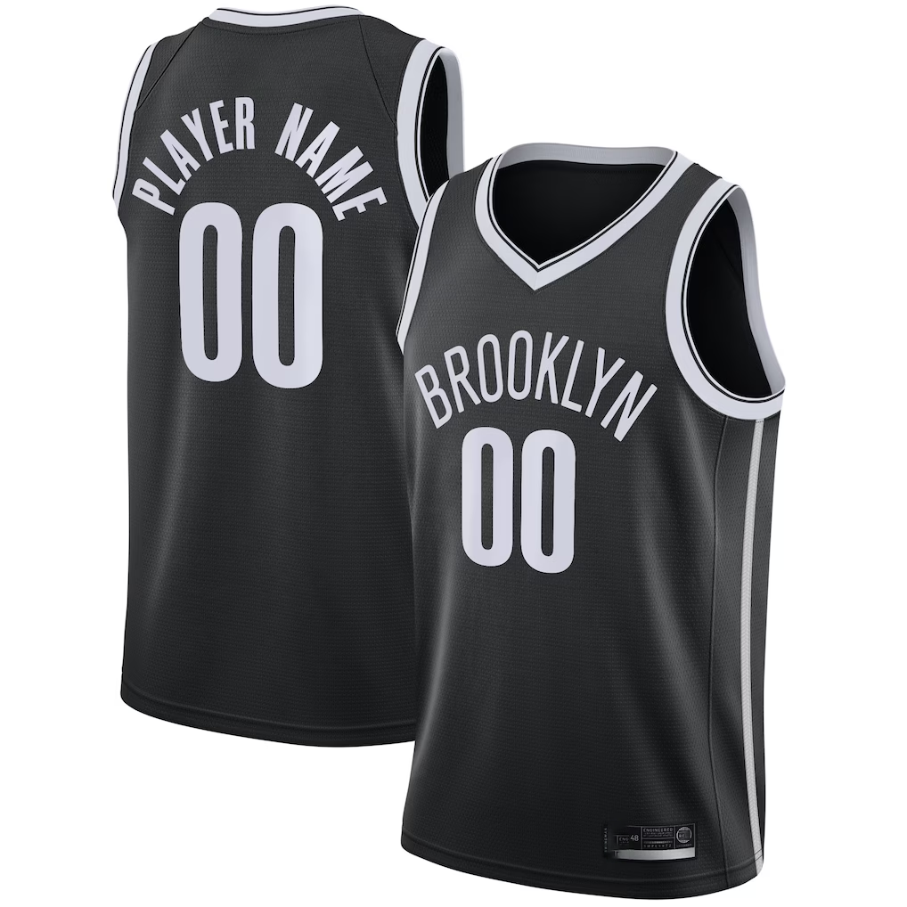 MATTH Custom B.Nets Black 202021 Swingman Jerseys - Icon Edition