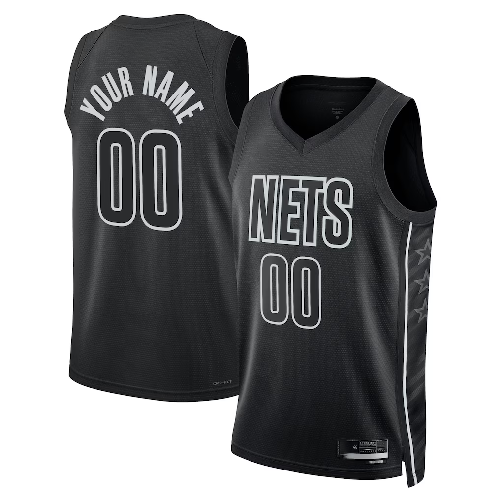 MATTH Custom B.Nets Black 2022-23 Swingman Jerseys - Statement Edition