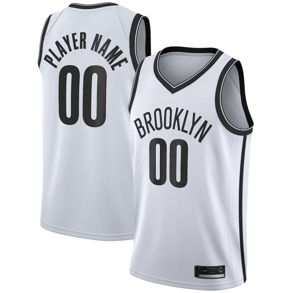 MATTH Custom B.Nets White 2020-21 Swingman Jerseys - Association Edition