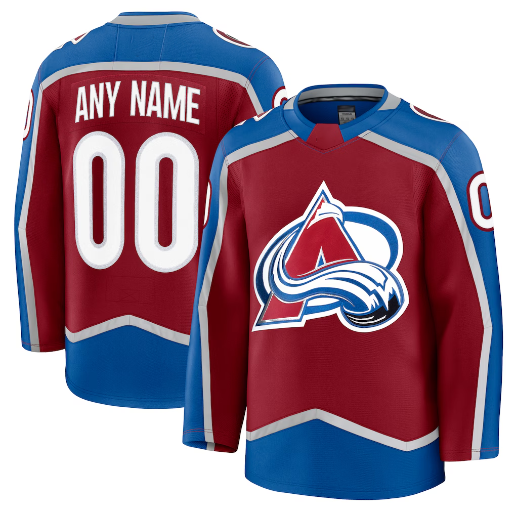 MATTH Custom C.Avalanche Burgundy Home Premium Jerseys