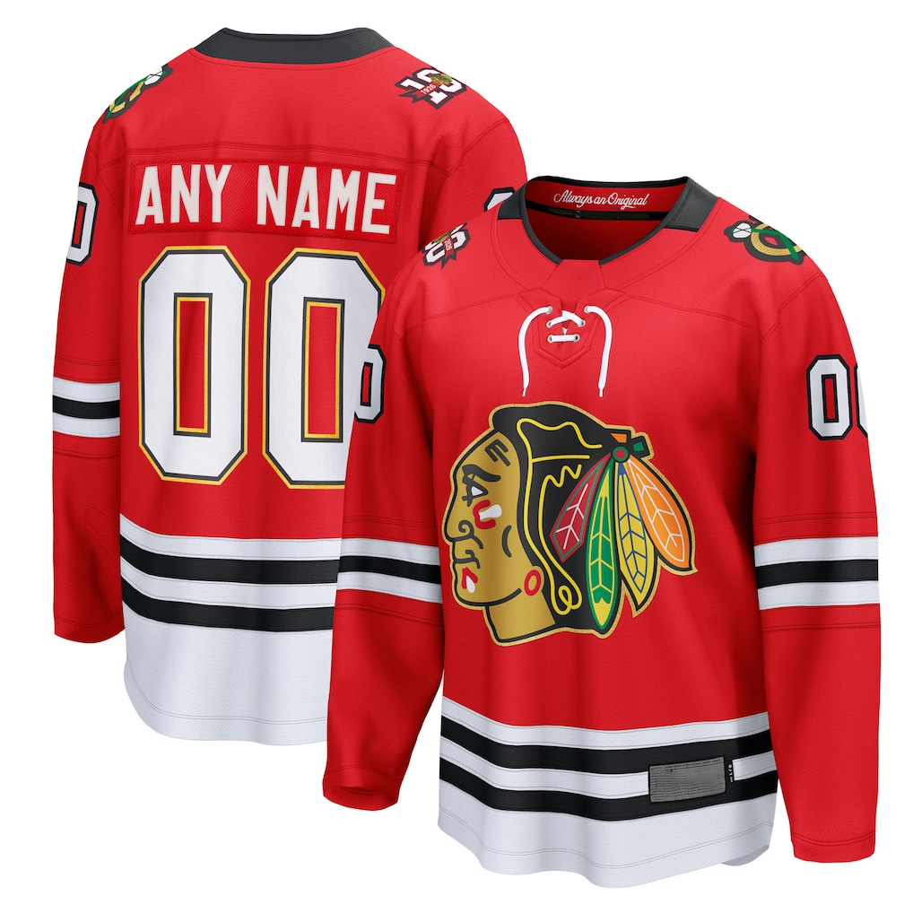 MATTH Custom C.Blackhawks Red Centennial Breakaway Jerseys