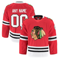 MATTH Custom C.Blackhawks Red Home Authentic Pro Jerseys