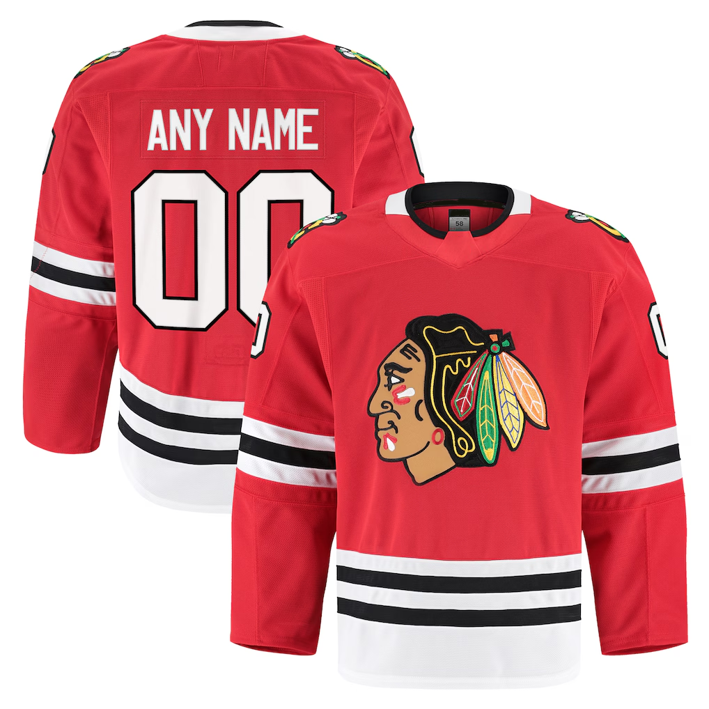 MATTH Custom C.Blackhawks Red Home Authentic Pro Jerseys