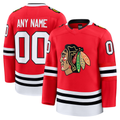 MATTH Custom C.Blackhawks Red Home Premium Jerseys