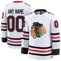 MATTH Custom C.Blackhawks White Away Premium Jerseys