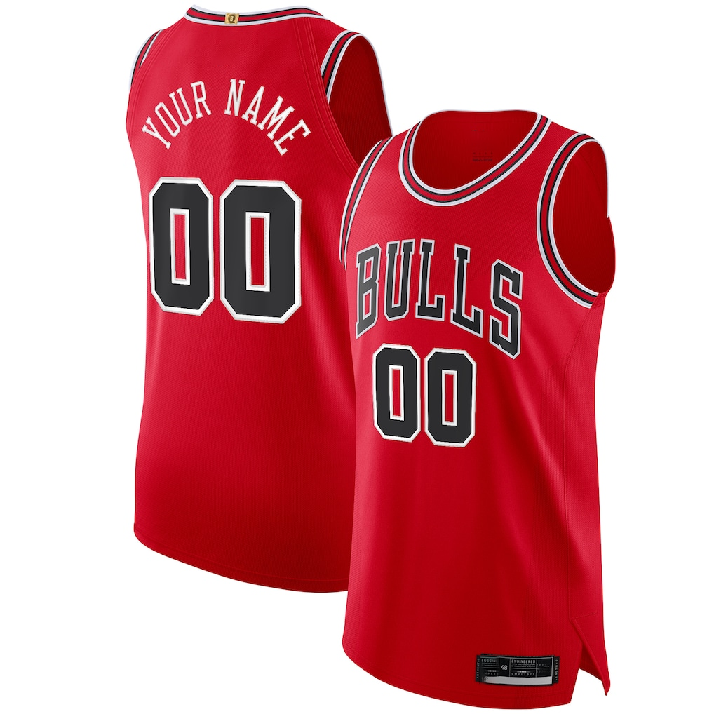 MATTH Custom C.Bulls Red Authentic Jerseys - Icon Edition