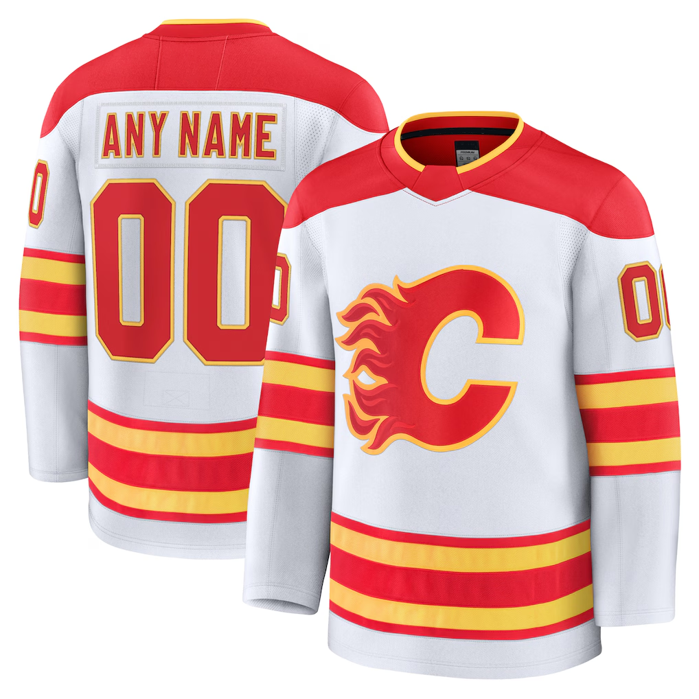 MATTH Custom C.Flames White Away Premium Jerseys