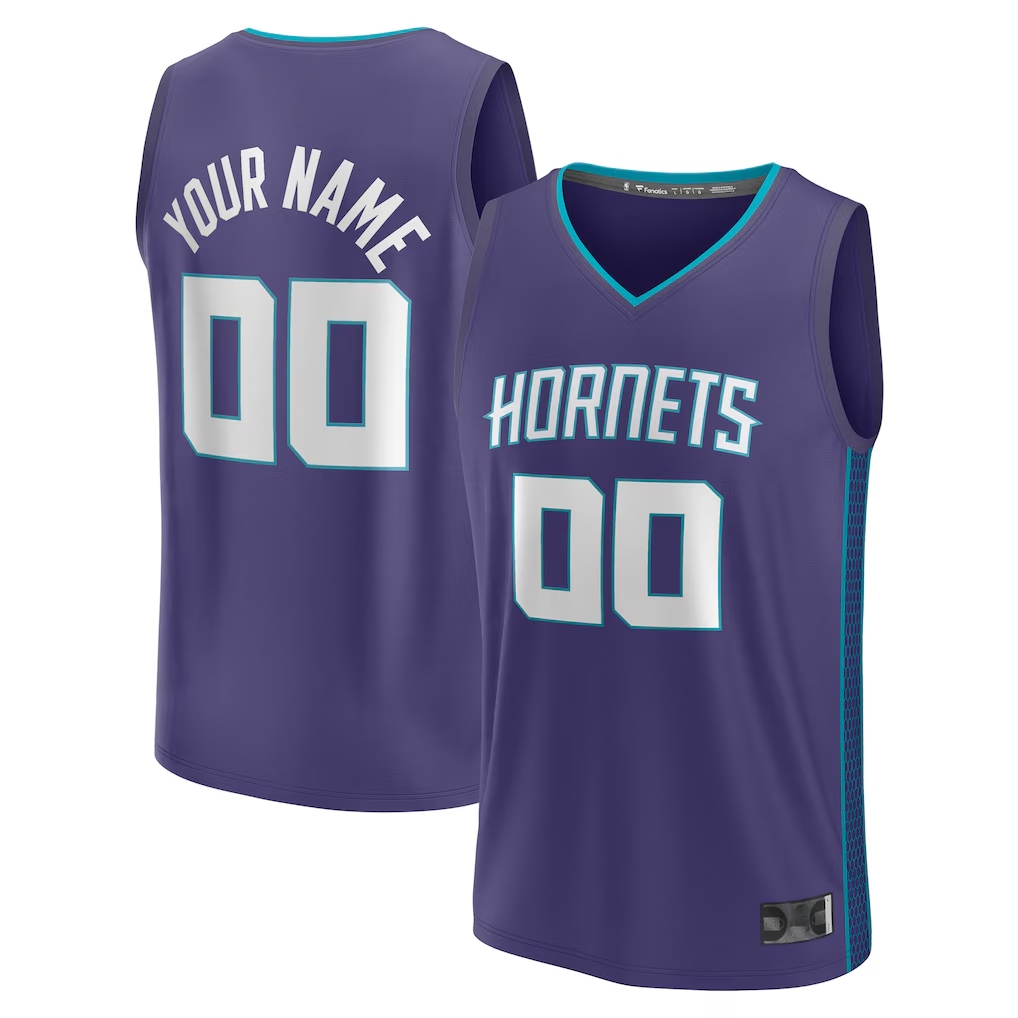 MATTH Custom C.Hornets  Purple Fast Break Jerseys - Statement Edition