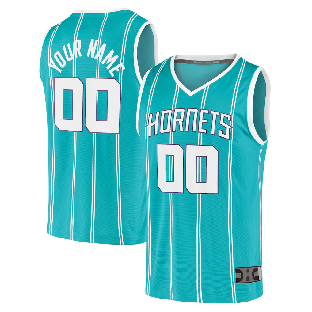 MATTH Custom C.Hornets  Teal Fast Break Replica Jerseys - Icon Edition