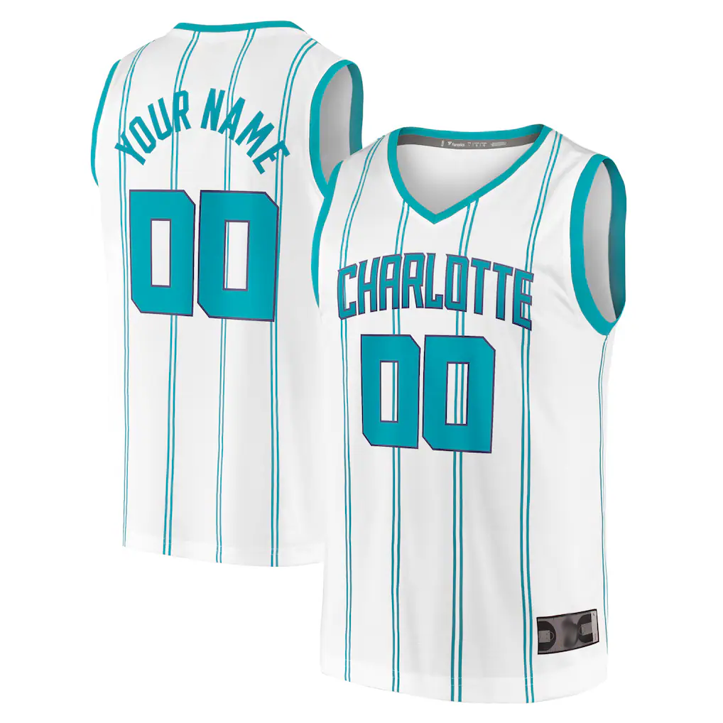 MATTH Custom C.Hornets  White Fast Break Custom Replica Jerseys - Association Edition