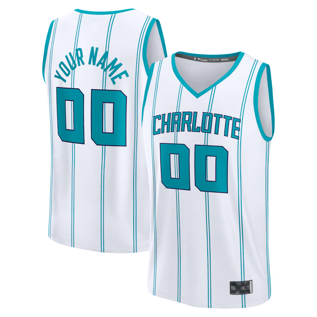 MATTH Custom C.Hornets  White Fast Break Jerseys - Icon Edition