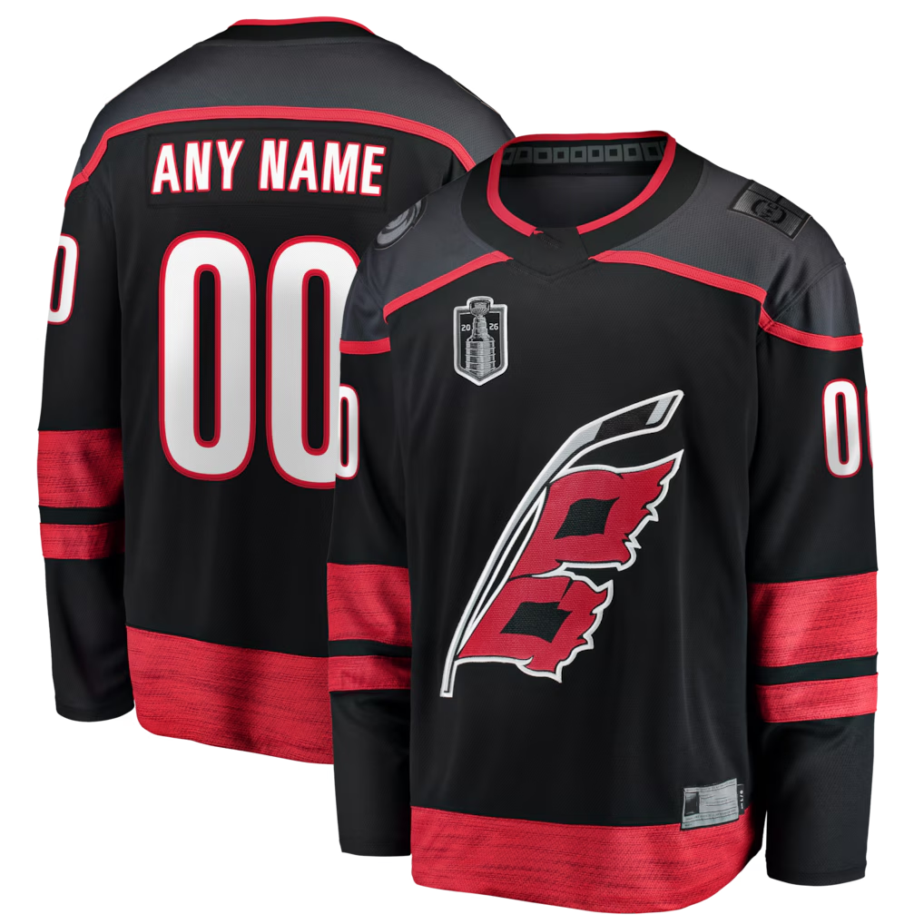 MATTH Custom C.Hurricanes Black 2026 Stanley Cup Final Home Breakaway Stitched Jerseys
