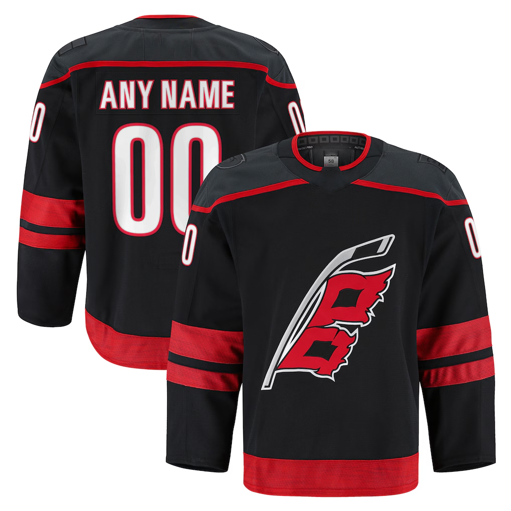 MATTH Custom C.Hurricanes Black Home Authentic Pro Stitched Jerseys