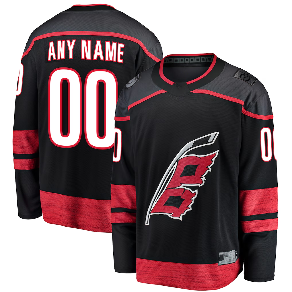 MATTH Custom C.Hurricanes Black Home Breakaway Stitched Jerseys