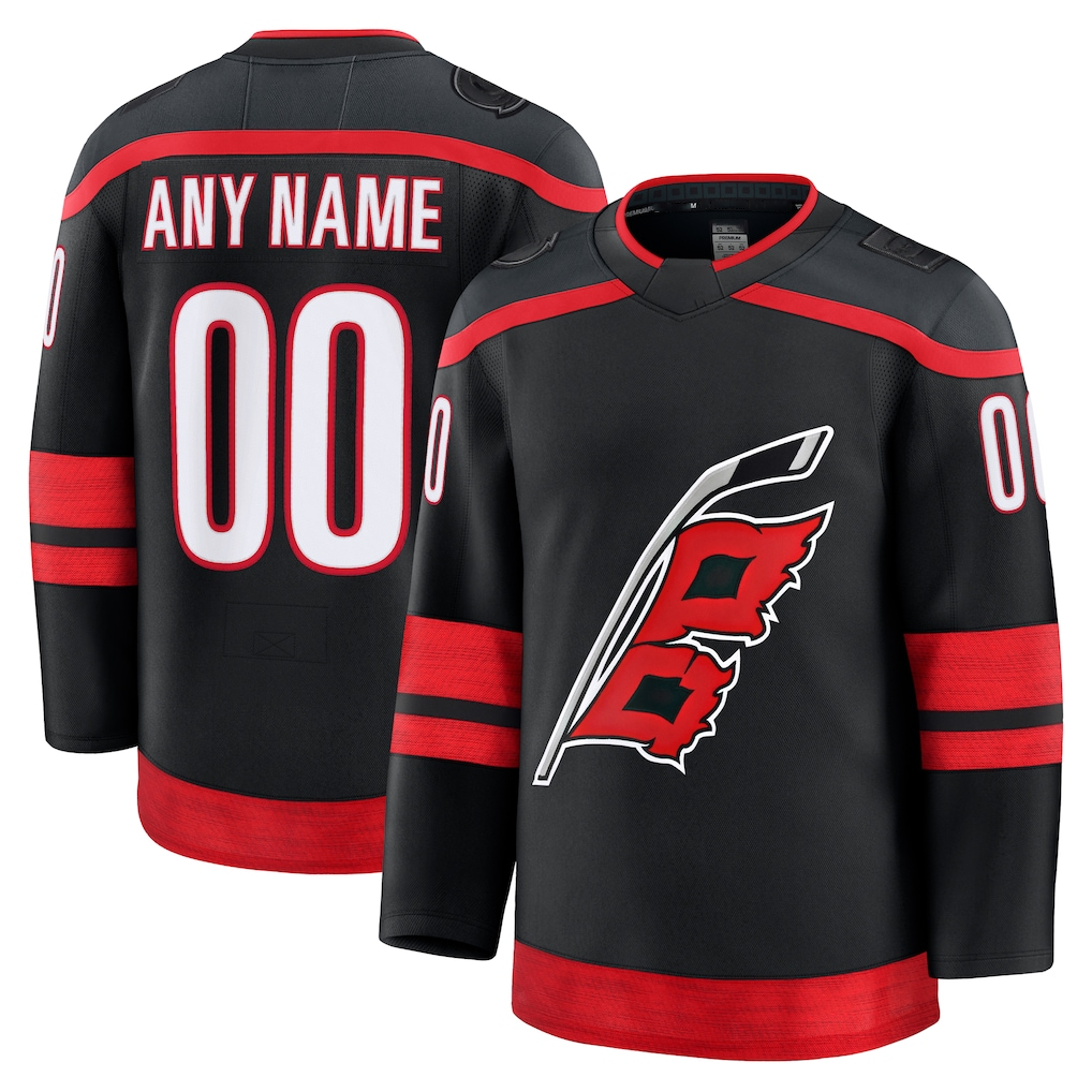 MATTH Custom C.Hurricanes Black Home Premium Stitched Jerseys