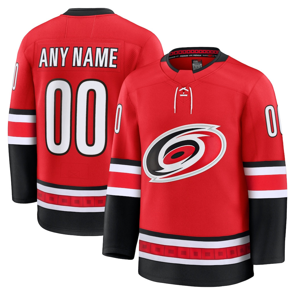 MATTH Custom C.Hurricanes Red Alternate Premium Stitched Jerseys