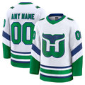 MATTH Custom C.Hurricanes White Throwback Premium Stitched Jerseys