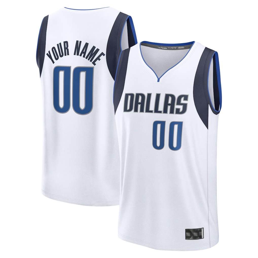 MATTH Custom D.Mavericks White Fast Break Jerseys - Association Edition