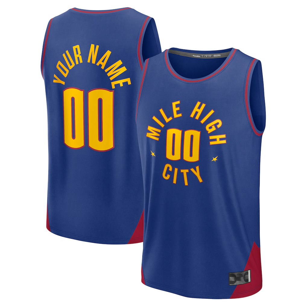 MATTH Custom D.Nuggets  Blue Fast Break Jerseys - Statement Edition