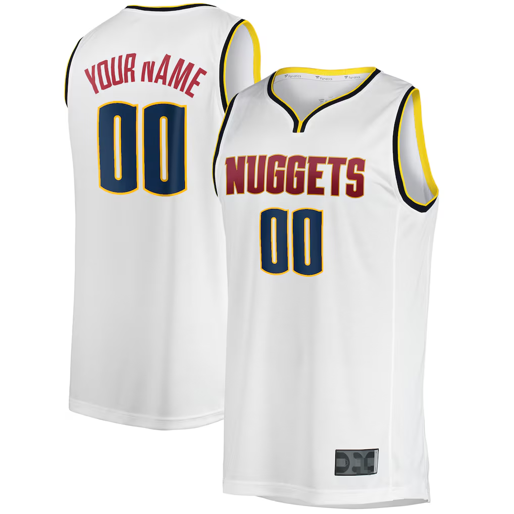 MATTH Custom D.Nuggets White Fast Break Replica Jerseys - Association Edition