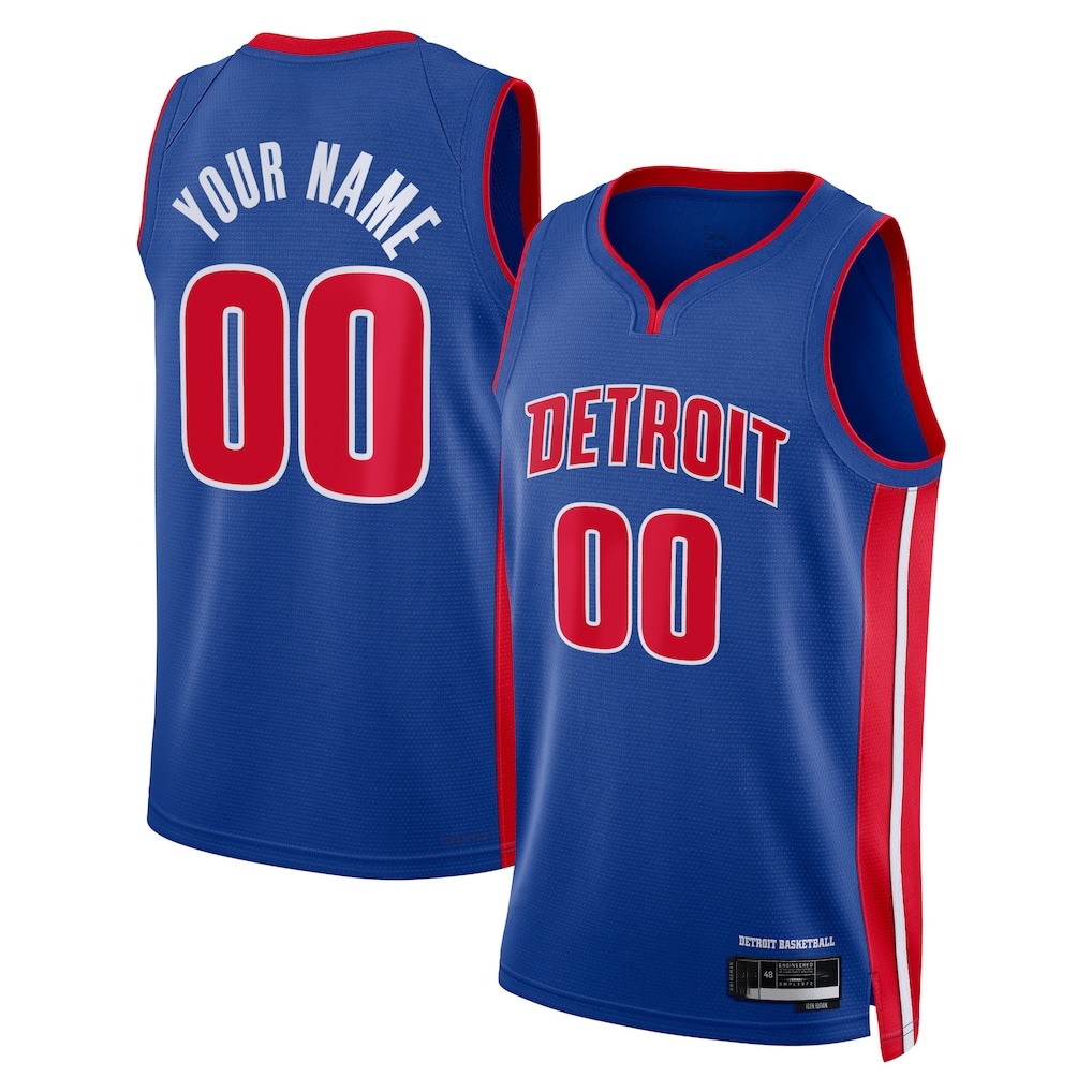 MATTH Custom D.Pistons Blue Swingman Jerseys - Icon Edition