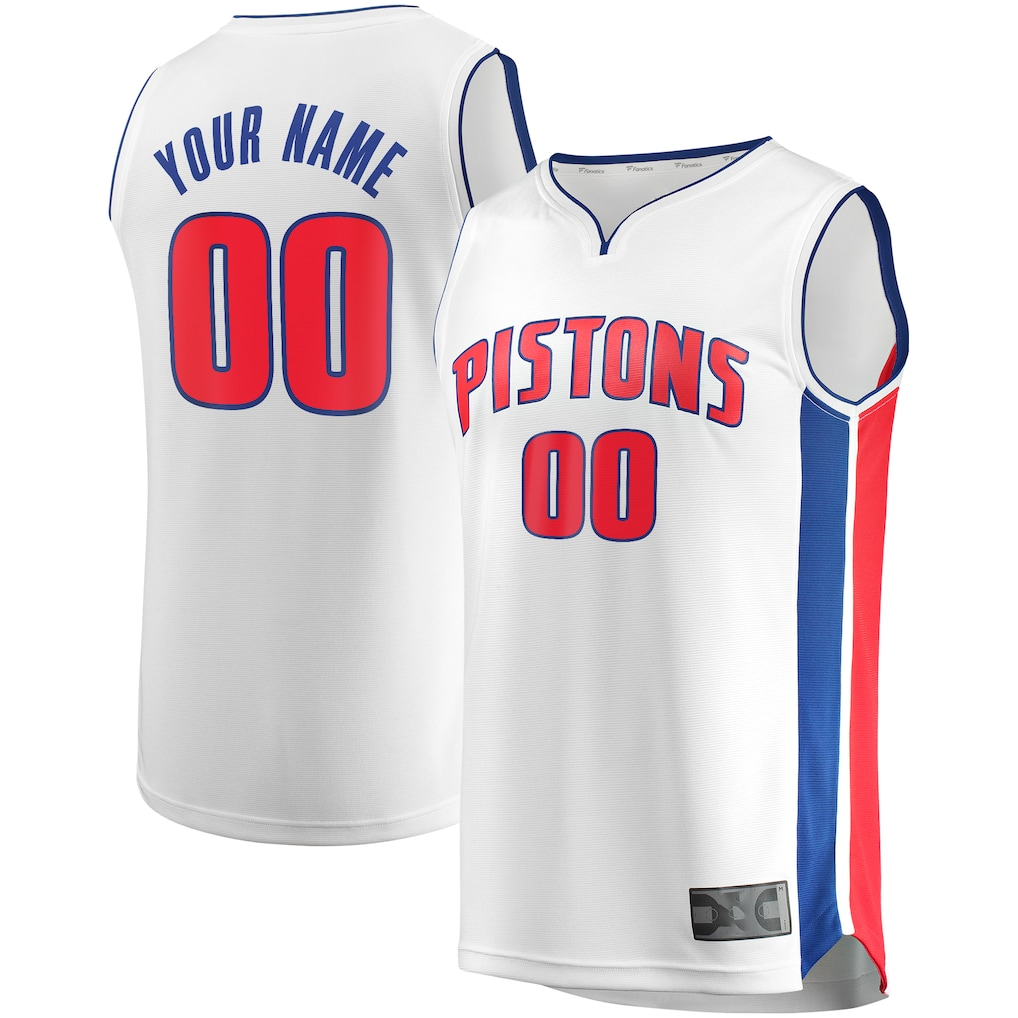 MATTH Custom D.Pistons  White Fast Break Replica Jerseys - Association Edition