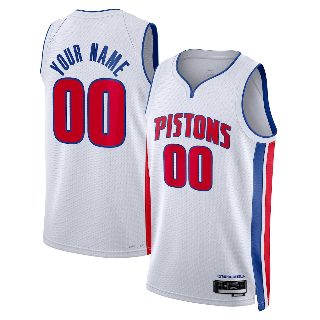 MATTH Custom D.Pistons White Swingman Jerseys - Association Edition