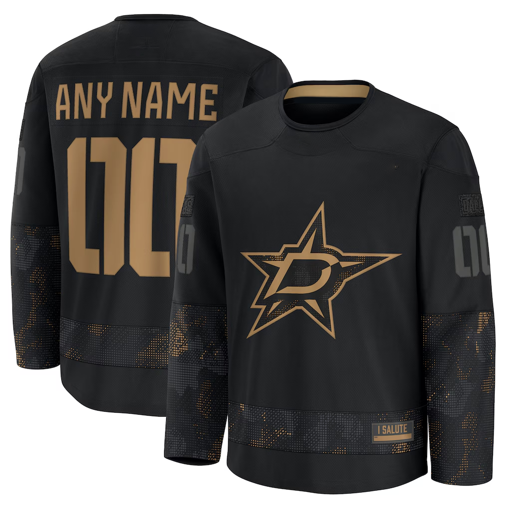 MATTH Custom D.Stars Black 2024 Military Appreciation Practice Jerseys
