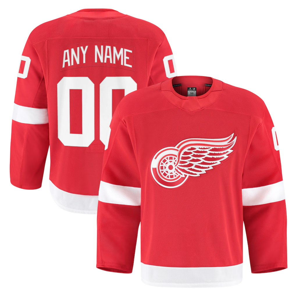 MATTH Custom D.Red wings Red Home Authentic Pro Jerseys